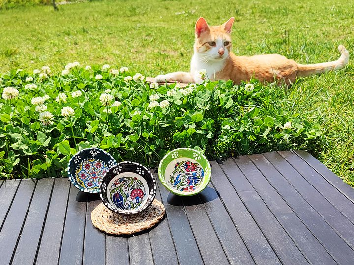 Ceramic set of 3 snack bowls, small — handmade pottery product image (2)
