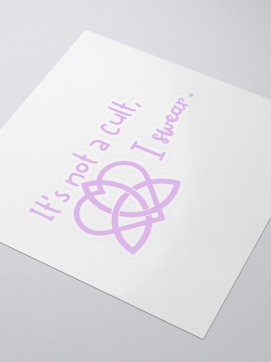 It's not a cult I swear Sticker, Pink product image (8)