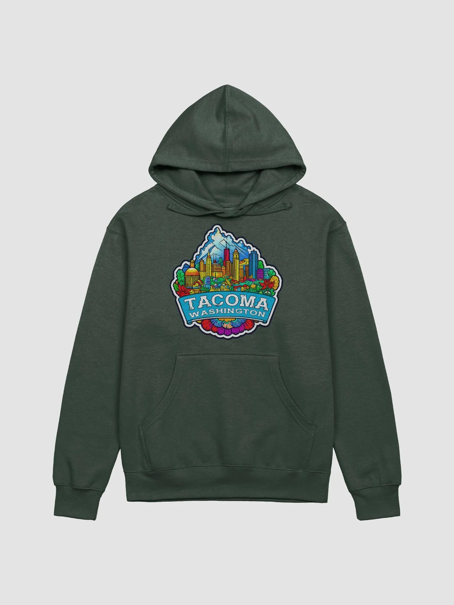Tacoma Washington - PNW Vibes Cityscape Hoodie product image (1)