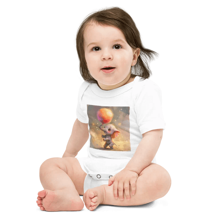 Whimsical Elephant Dreams Baby Onesie product image (2)