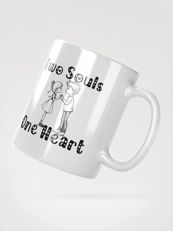 Two Souls One Heart White Glossy Mug product image (6)