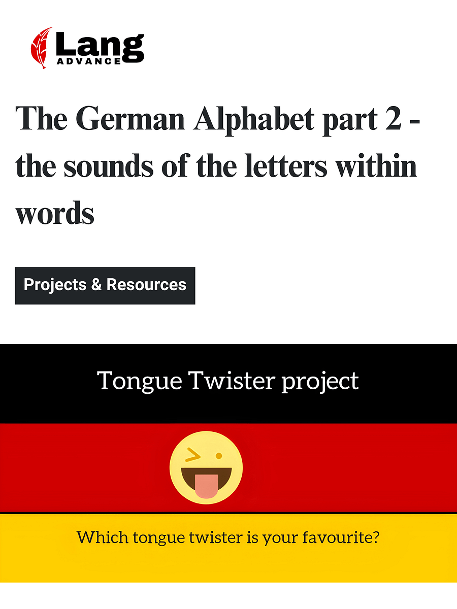The German Alphabet part 2 - the sounds of the letters within words product image (1)