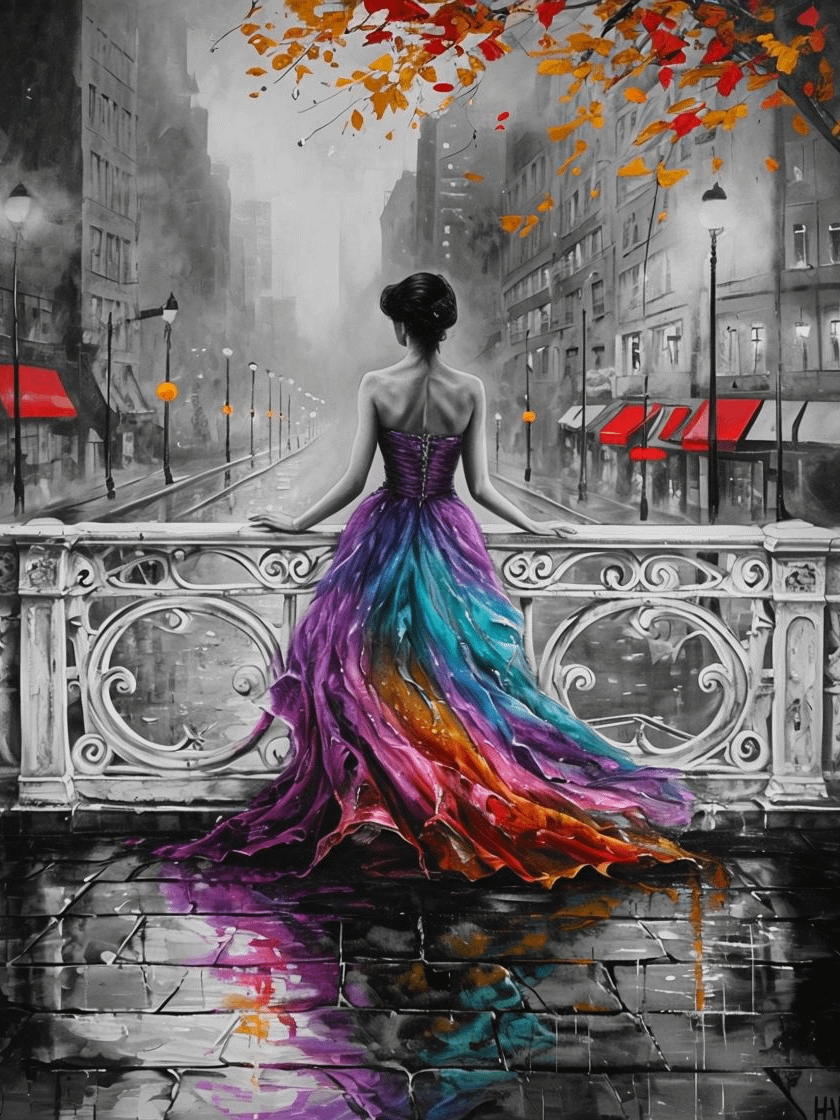 Colorful Cityscape Fantasy Poster product image (1)