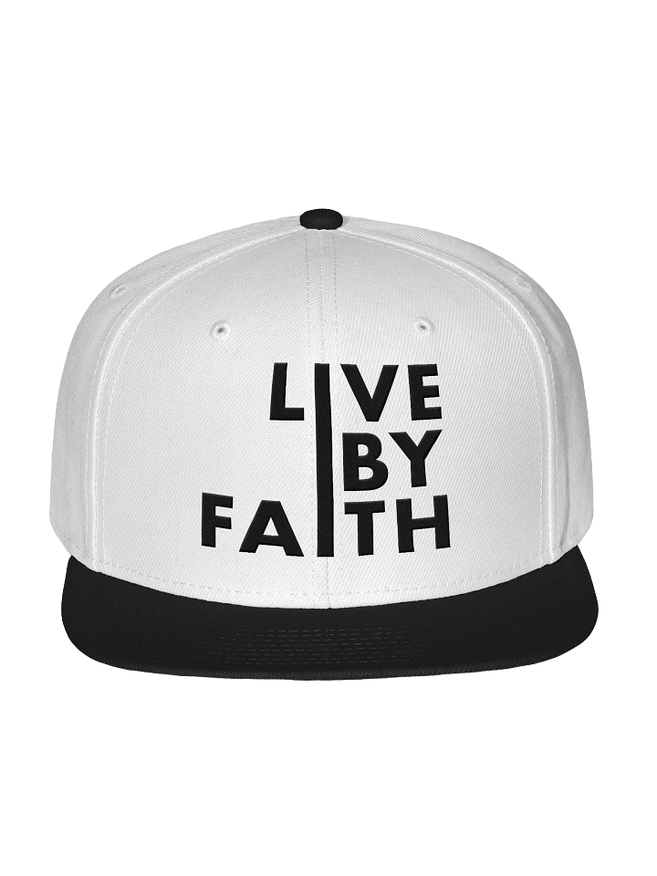 Live By Faith • Snapback Cap (Black Embroidery) product image (2)