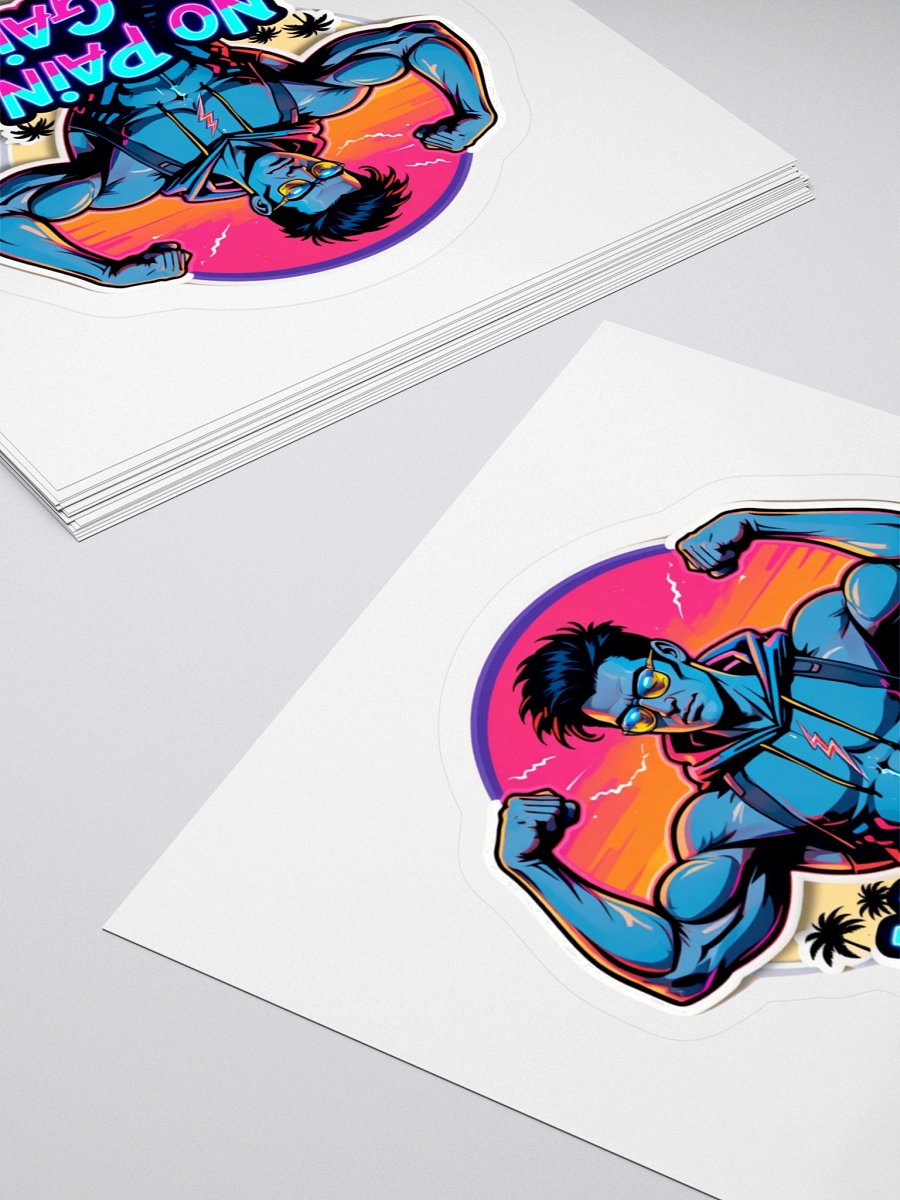 Flexin' Sunset Kiss Cut Stickers product image (4)