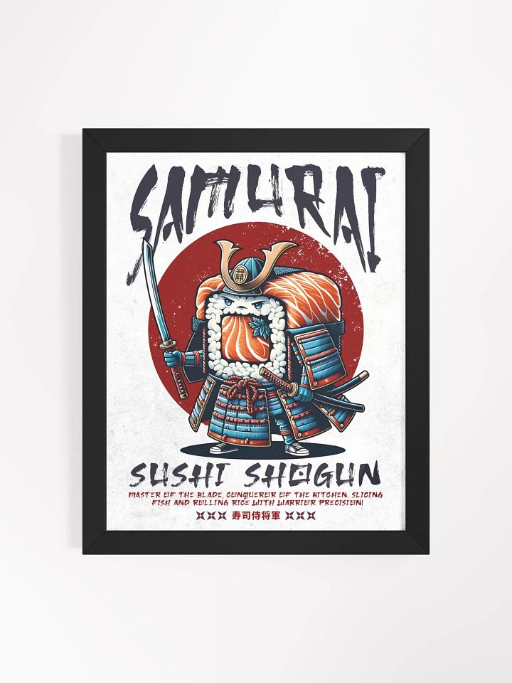Framed Samurai Sushi Shogun Retro Poster product image (1)