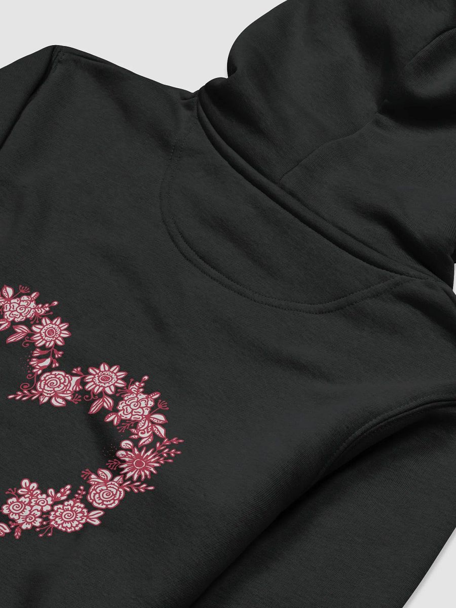 Red Floral Heart Unisex Essential Eco Hoodie product image (17)
