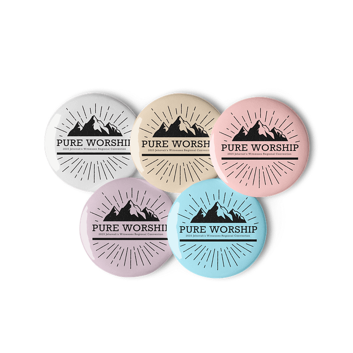 Pure Worship Convention Pins – Set of 5 | 2025 Jehovah’s Witnesses Regional Convention product image (1)