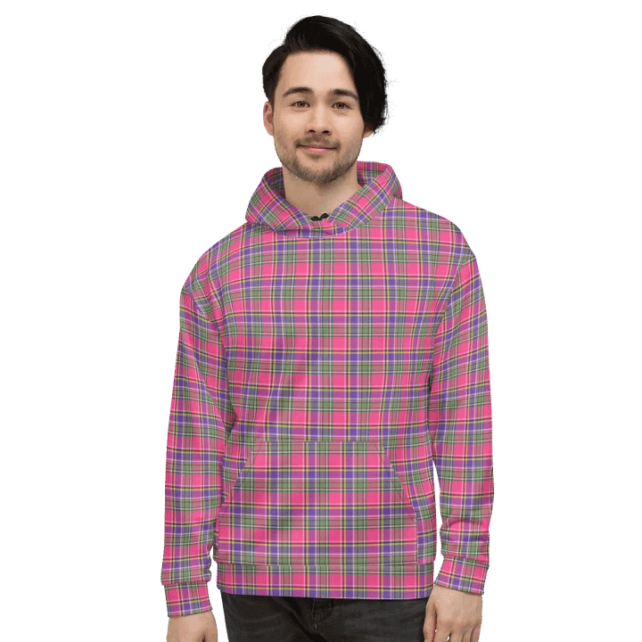 Pink and Purple Vintage Plaid Hoodie product image (2)