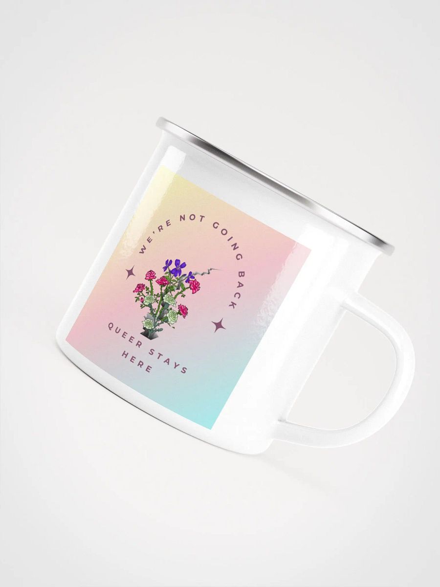 Queer Stays Here Enamel Mug product image (5)