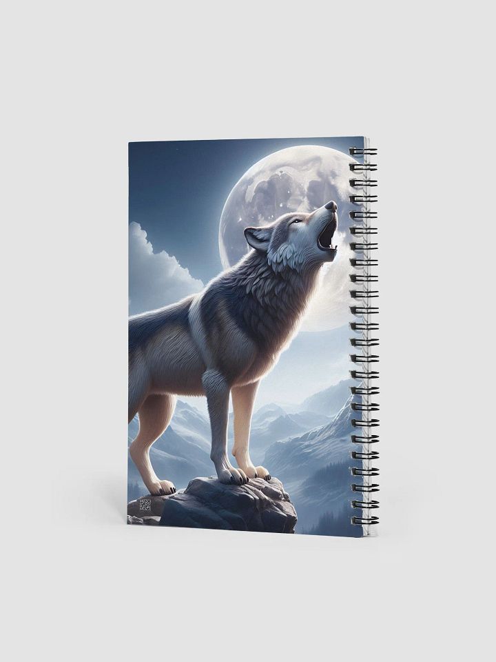 Wolf Howling At The Moon Spiral Bound Notebook Journal product image (2)