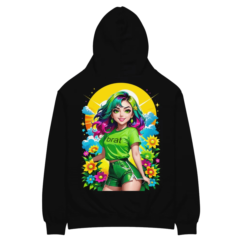 Brat - Premium Hoodie (Black) Brat Life - v3 (Back Printed Design) product image (3)