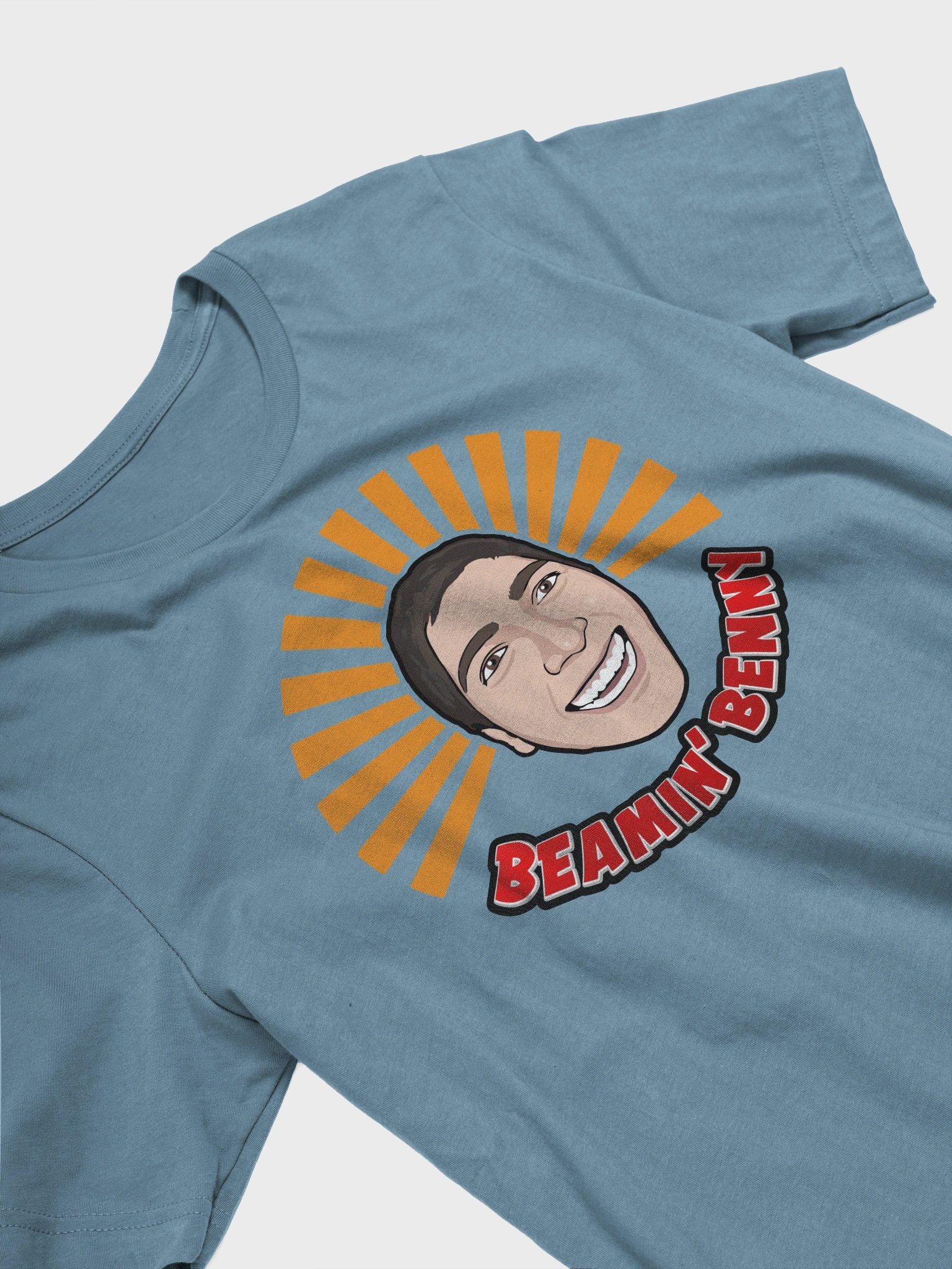 Beamin' Bright Benny Canvas T-Shirt With QR Code [Unisex] product image (3)