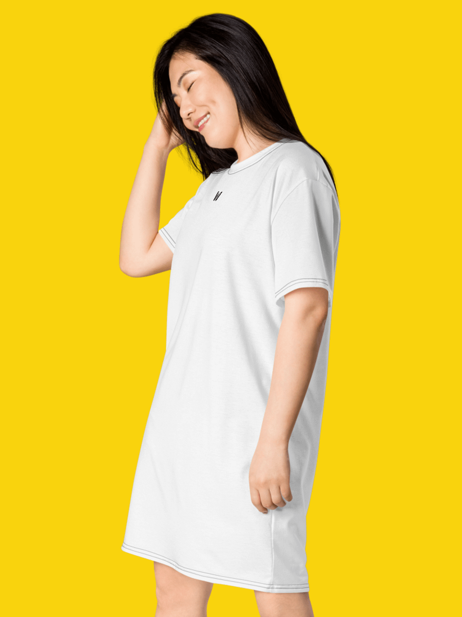 All-Over Print T-Shirt Dress, Black | WIL Style product image (3)
