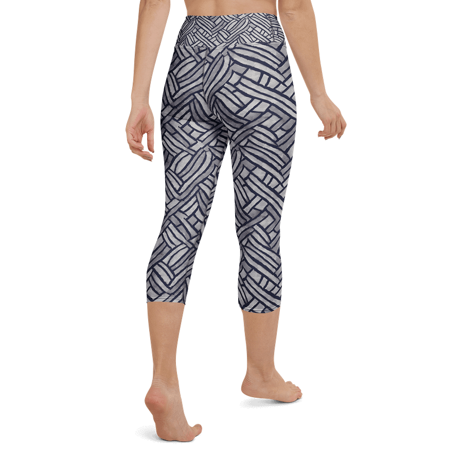 Grey Rectangles Capri Leggings product image (3)