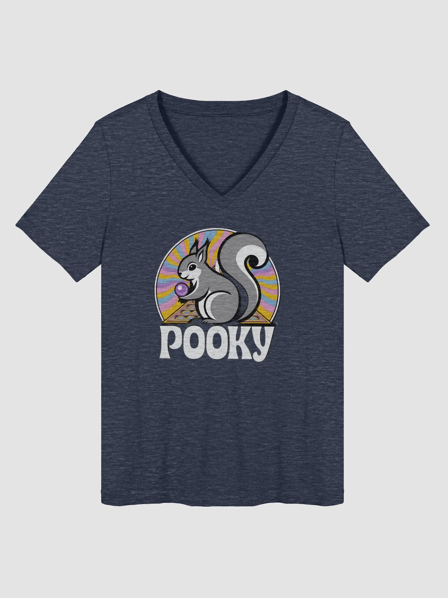 Pooky's Playful Purple Ball V-Neck Tee product image (1)