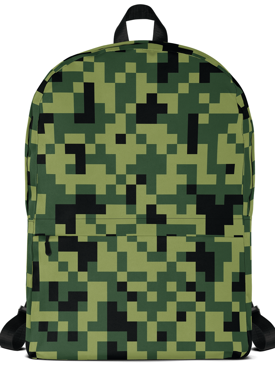 Military Green Camouflage Pixels Camo Pattern Backpack product image (4)