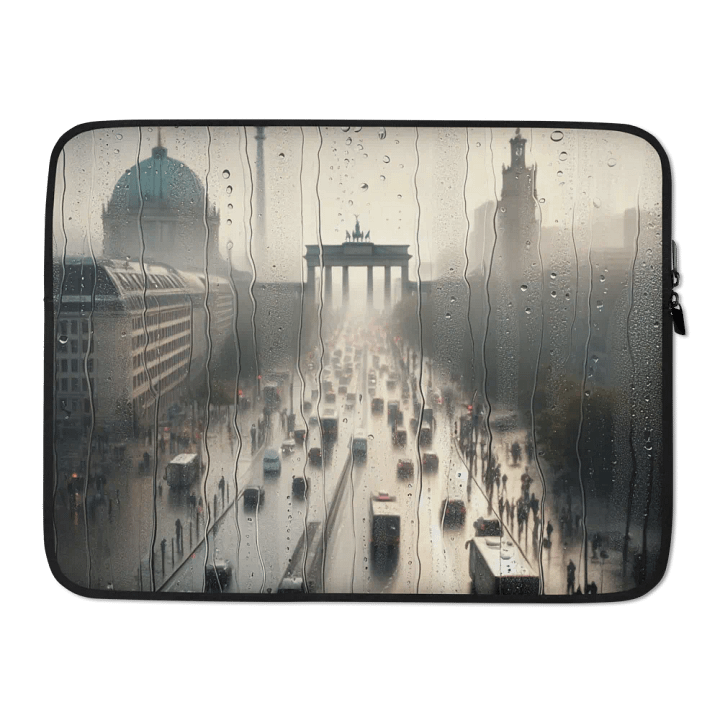 Rainy City Vibes Laptop Sleeve | AI Design berlin city product image (2)