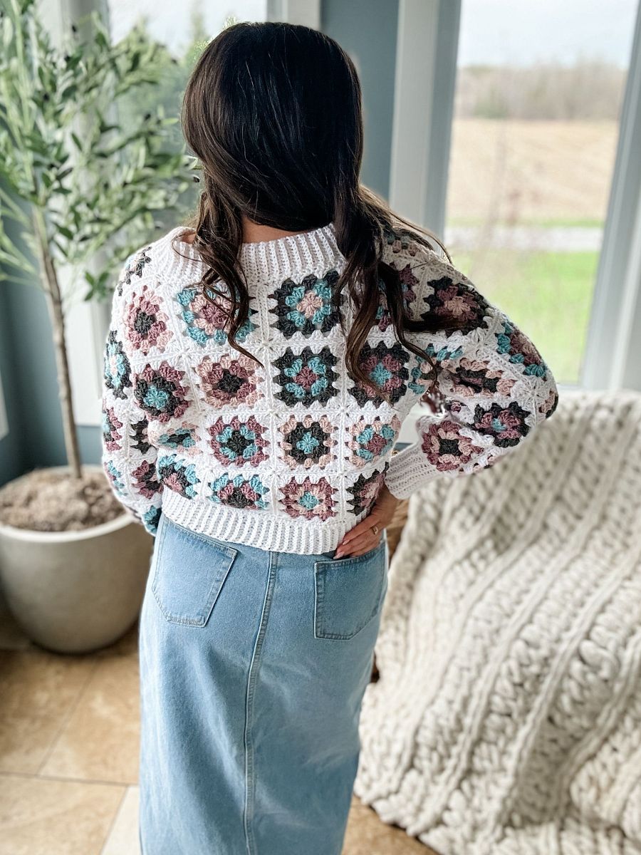 Granny Crop Cardigan Crochet Pattern product image (3)