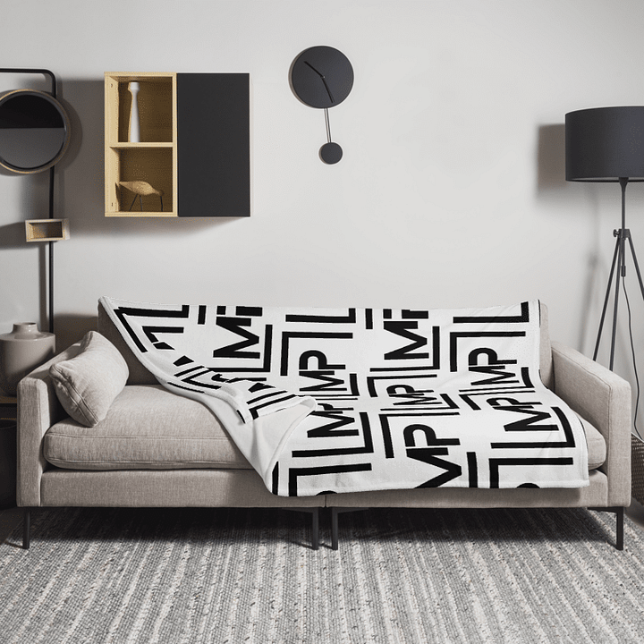 MP Stamp BLK Logo Patterned Throw Blanket product image (1)