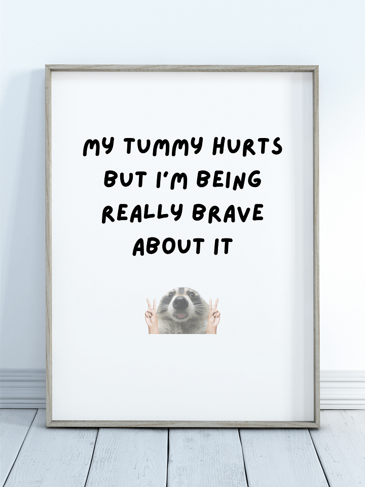 My Tummy Hurts - Raccoon Poster product image (1)