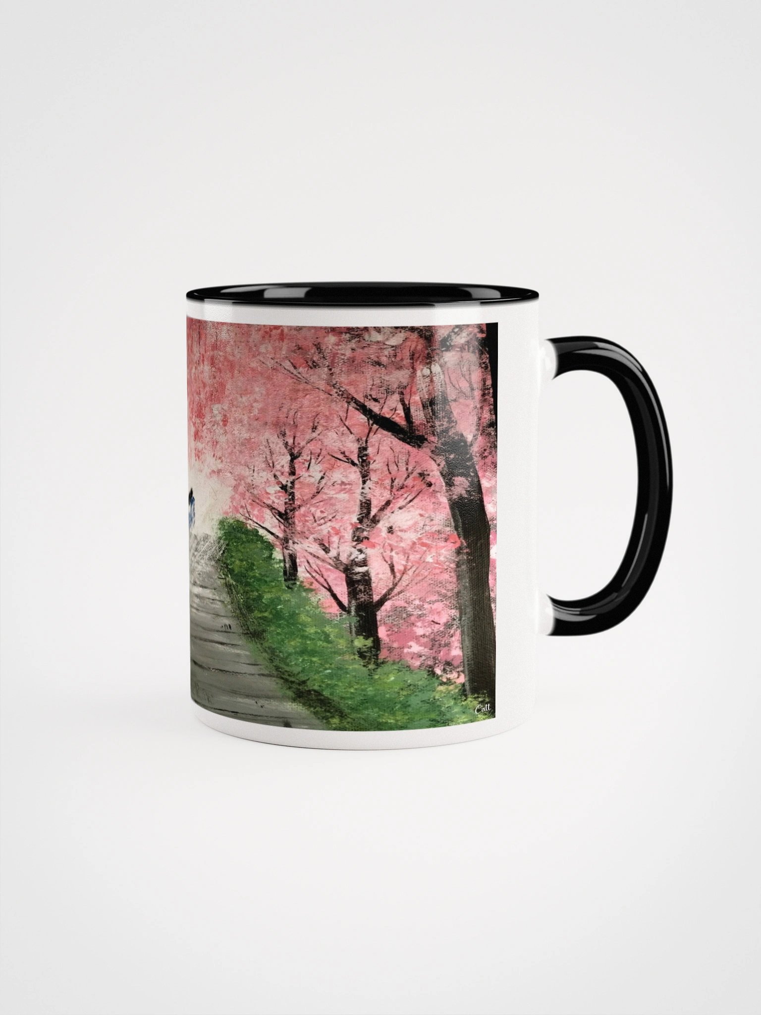 Pink trees with Silhouette Painted By Catt product image (1)