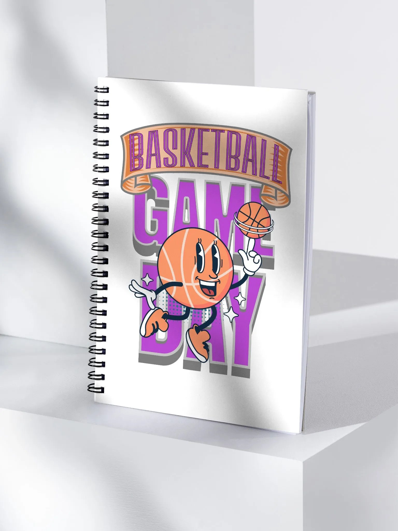 Game Day Basketball Cheerful Spiral Notebook product image (3)