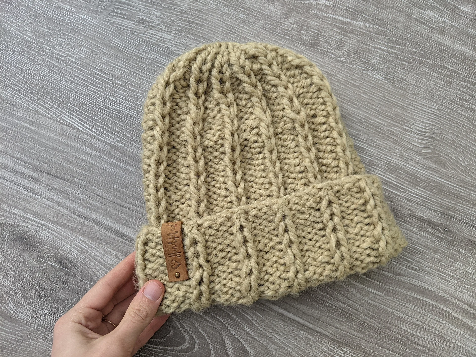 Almond Bulky Hat Knitting Pattern product image (9)