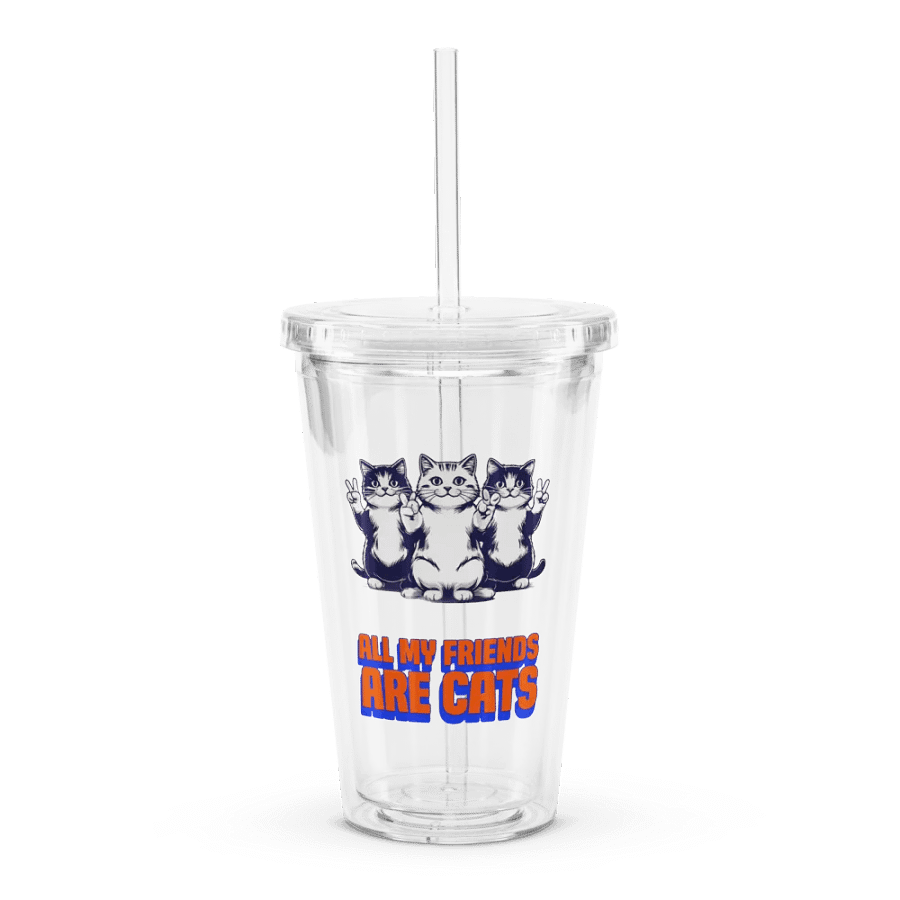 all my friends are cats travel cup product image (1)
