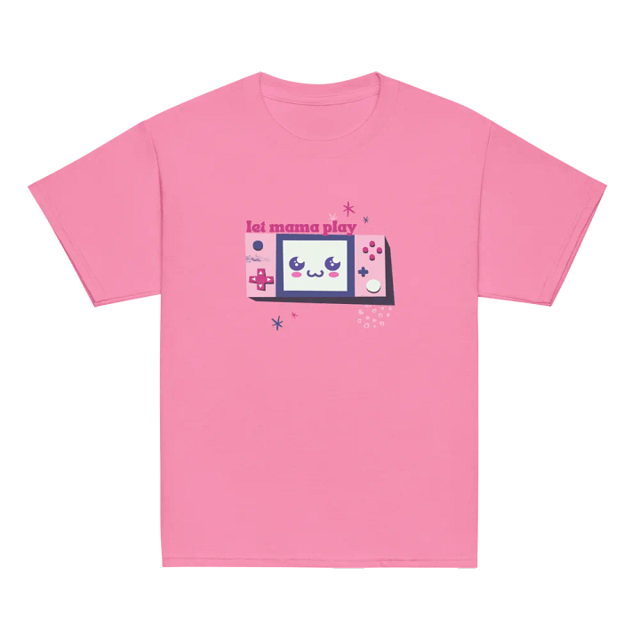 Let Mama Play Kids Tee – Pretty in Pixel Pink 🎀🎮 product image (2)
