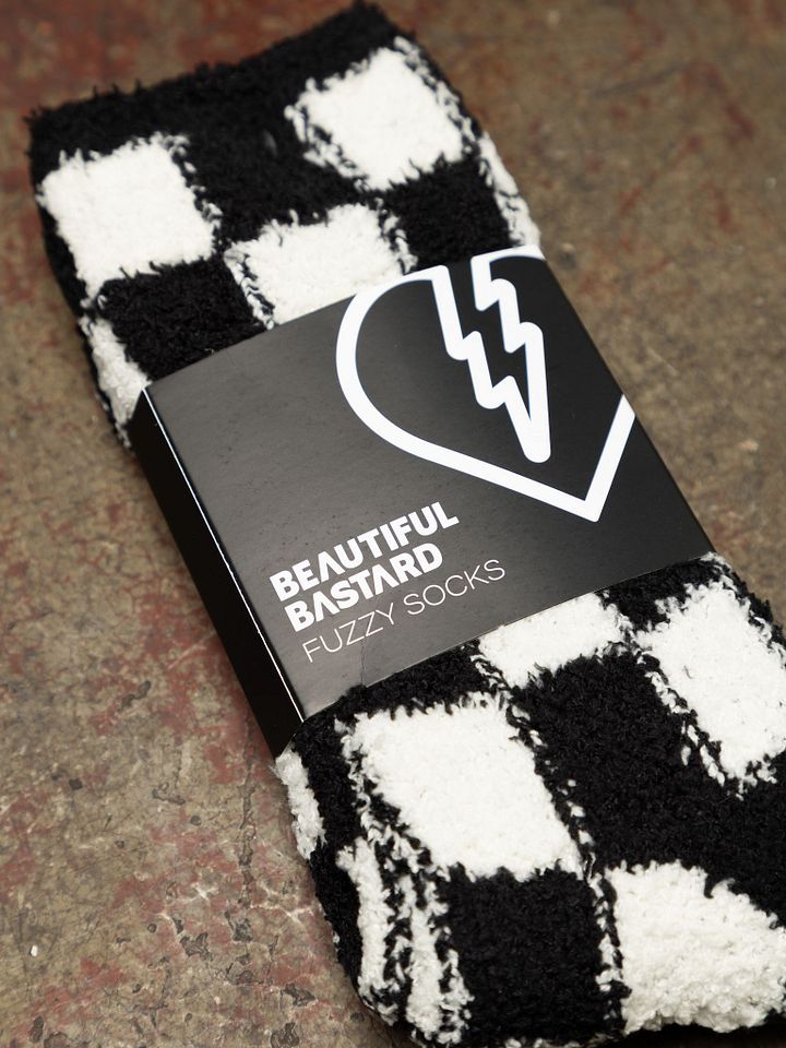 Fuzzy Checkered Socks product image (1)
