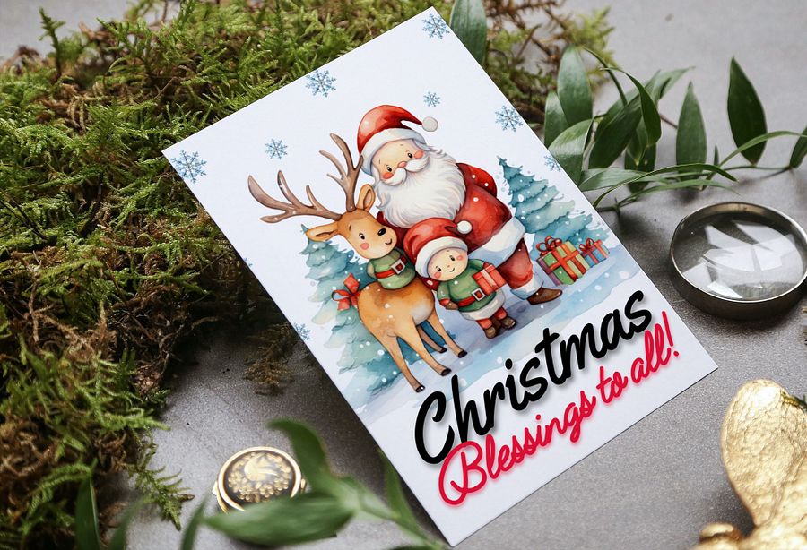 Christmas and New year greetings cards Bundle No 6 (5Cards) product image (5)