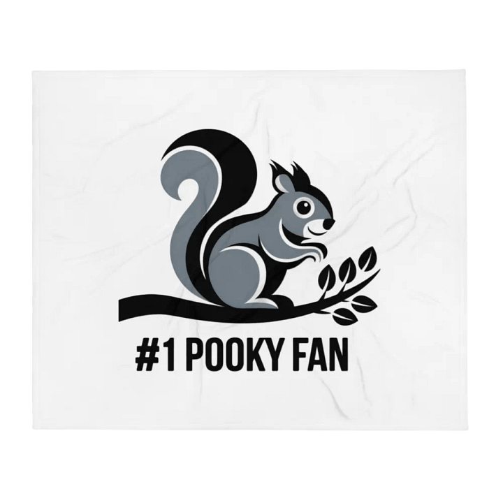 Ultra soft and plushy blanket: #1 Pooky fan greyscale with Branch product image (1)