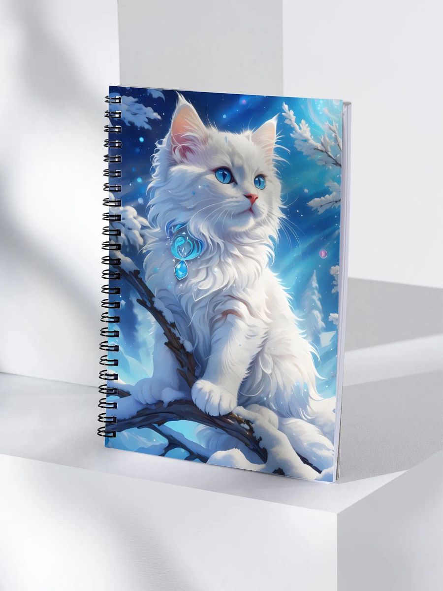 Blue-Eyed Kitten Winter Magic Spiral Notebook product image (4)