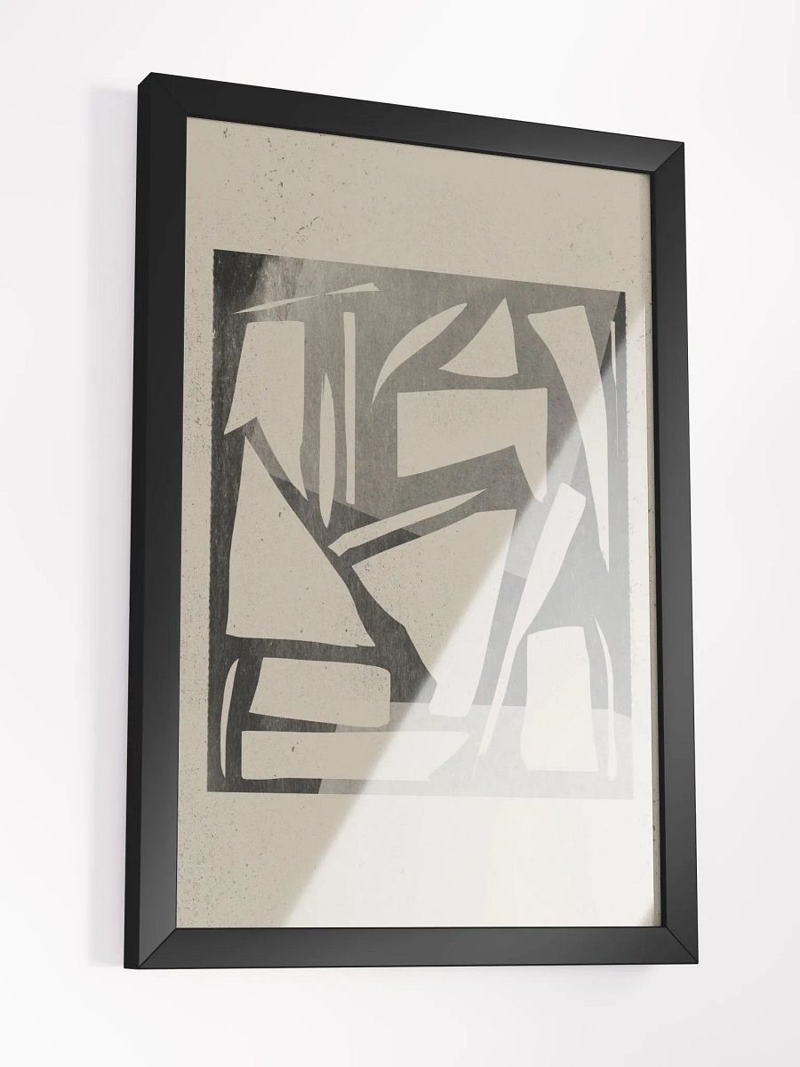 Monochrome Geometric Motion Poster | Dynamic Black-and-White Wall Art | Modern Abstract Design for Sleek Interiors product image (5)