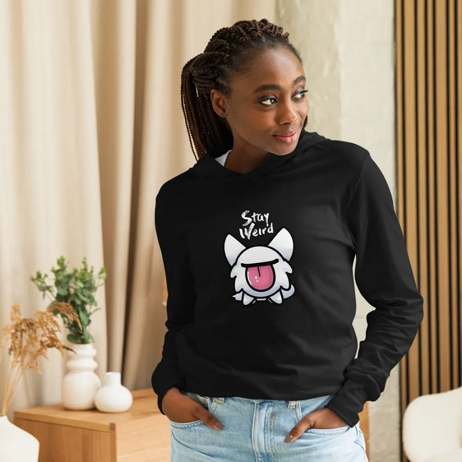 Stay Weird Cat Hooded Long-sleeved shirt product image (11)