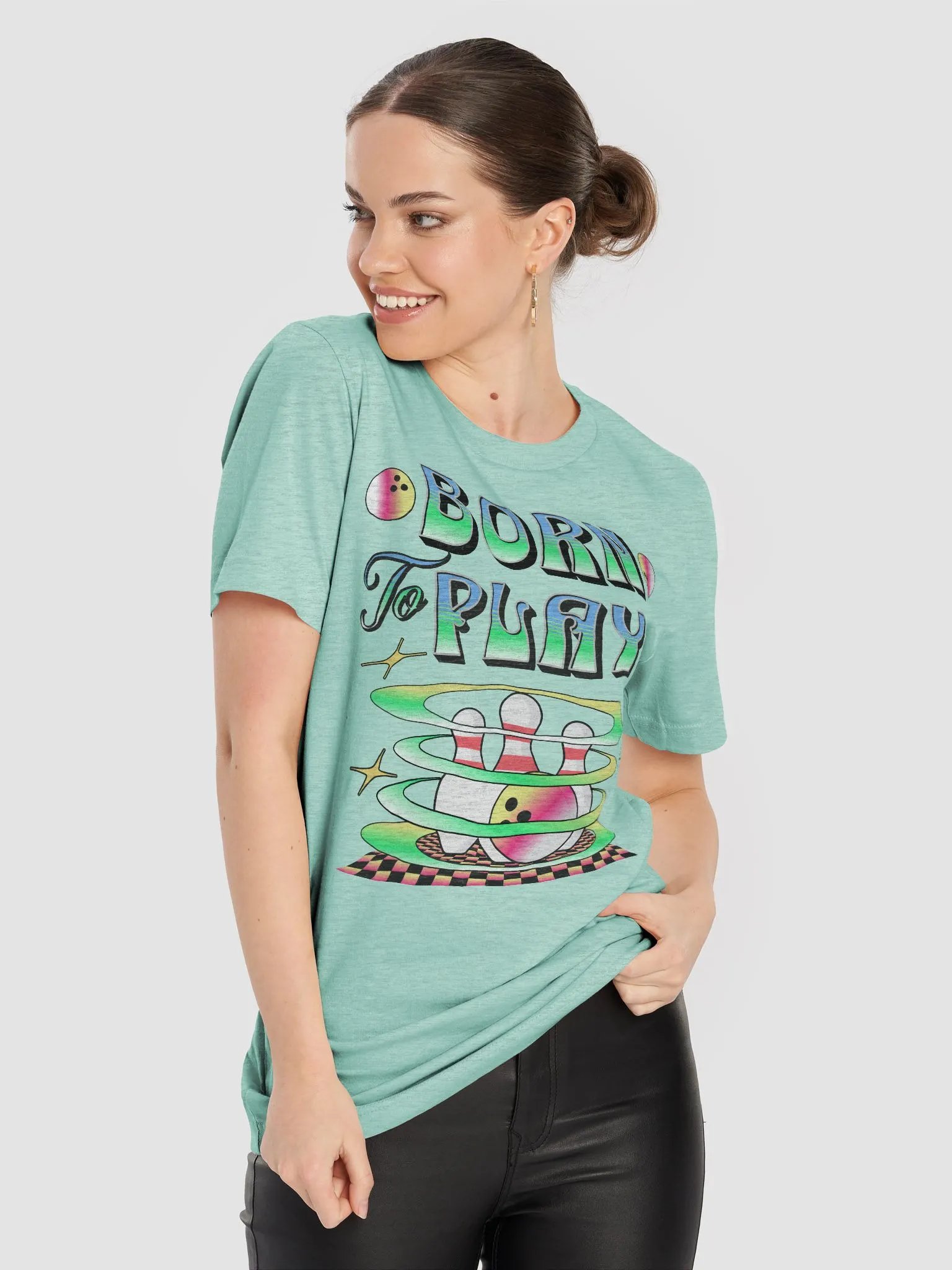 Born To Play Bowling Strike Style Tee product image (5)