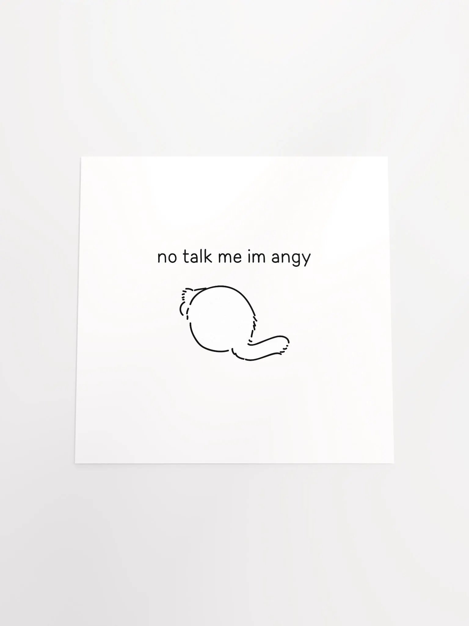 No Talk Manul Angy - Matte Poster product image (4)