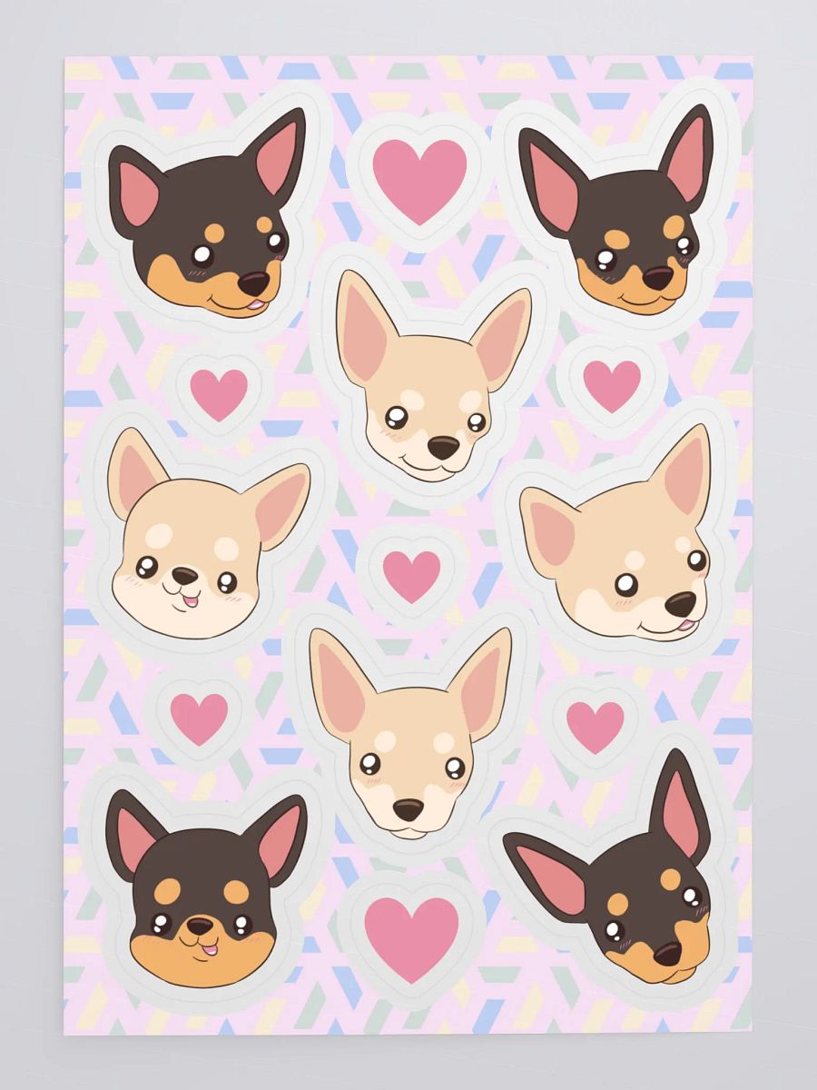Chihuahua Love Kiss Cut Sticker Sheet product image (5)