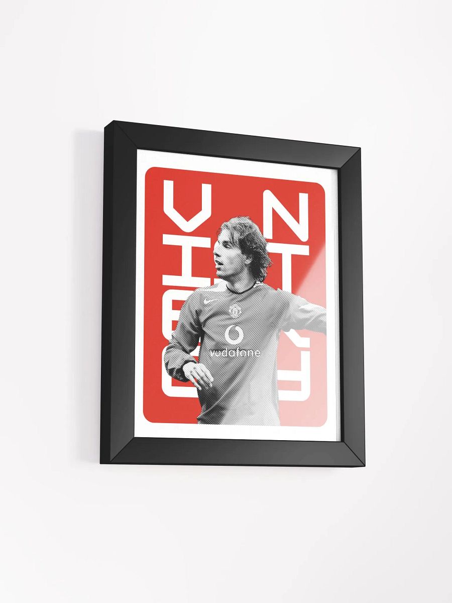 Ruud van Nistelrooy BW Manchester United Name Art Framed Print product image (3)