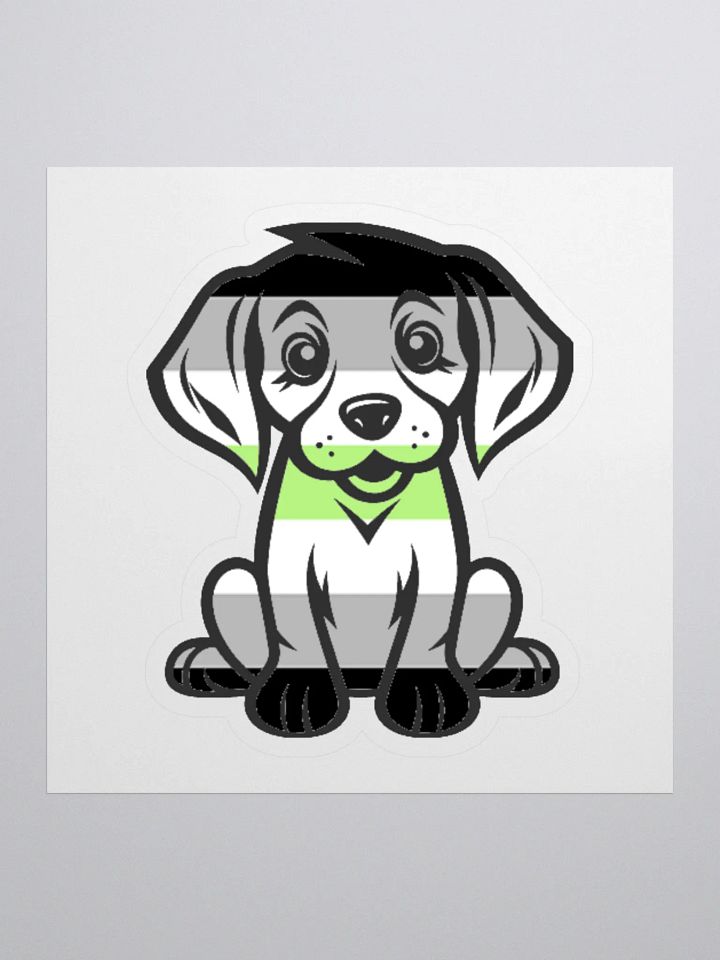 Agender Pride Puppy Sticker product image (1)