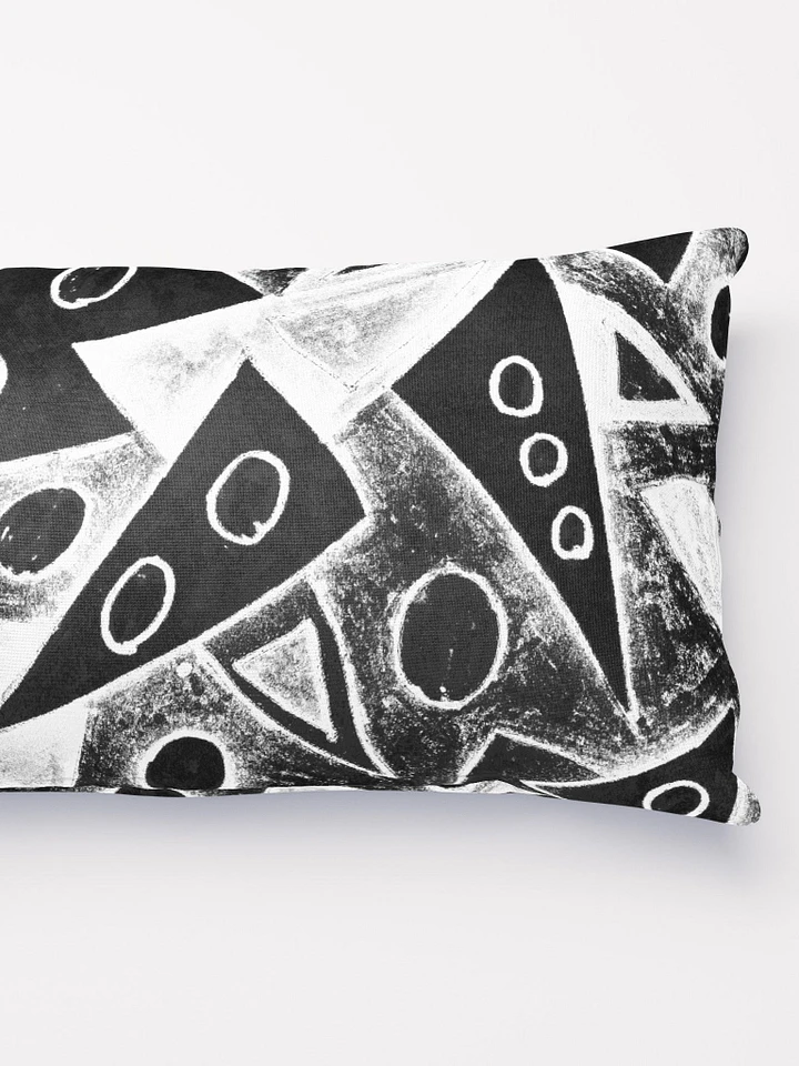Abstract Black and White Triangles Throw Pillow Design product image (2)