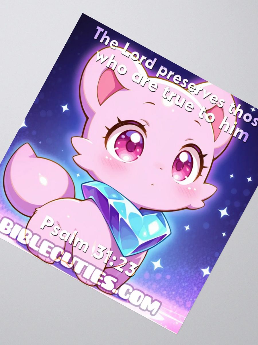 Bible Cuties Violet - The Lord preserves those who are true to him Sticker product image (2)