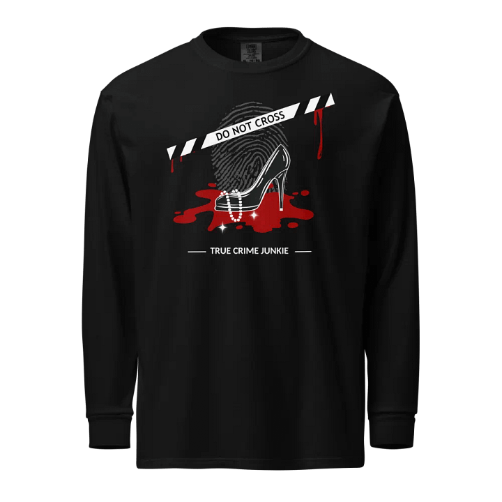 CrimeClothes Heels & Pearls Do Not Cross Long Sleeve T-Shirt product image (1)