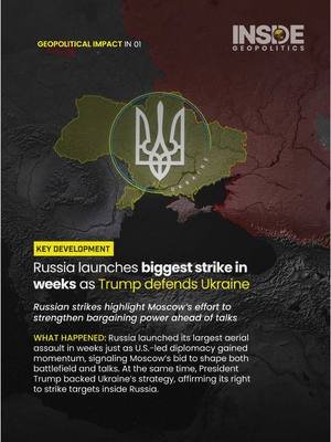Aug 21, 2025 | Russia unleashed its largest aerial assault in weeks, striking across Ukraine with drones and missiles just as U.S.-brokered diplomatic efforts gathered momentum. The escalation signals Moscow’s intent to shape the battlefield — and negotiation table — before any direct talks with Kyiv. Meanwhile, President Trump voiced support for Ukraine’s military strategy, stating it is allowed to attack Russian territory.  #geopolitics #news #Trump #Zelenskyy #Ukraine