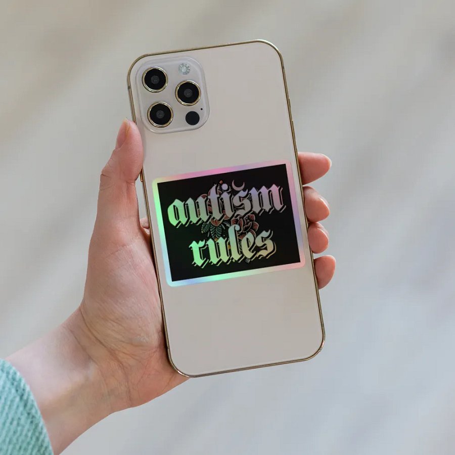 Autism Rules Holographic Sticker Sheet product image (8)