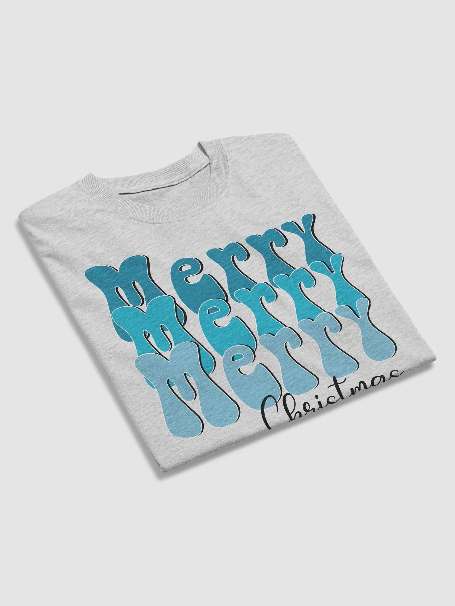 MERRY CHRISTMAS BLUE T-SHIRT product image (3)