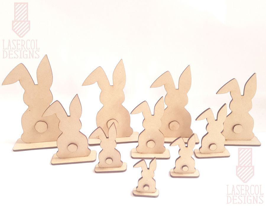 Easter Bunny With Stand (Ten sizes) - Laser Cut Files product image (8)