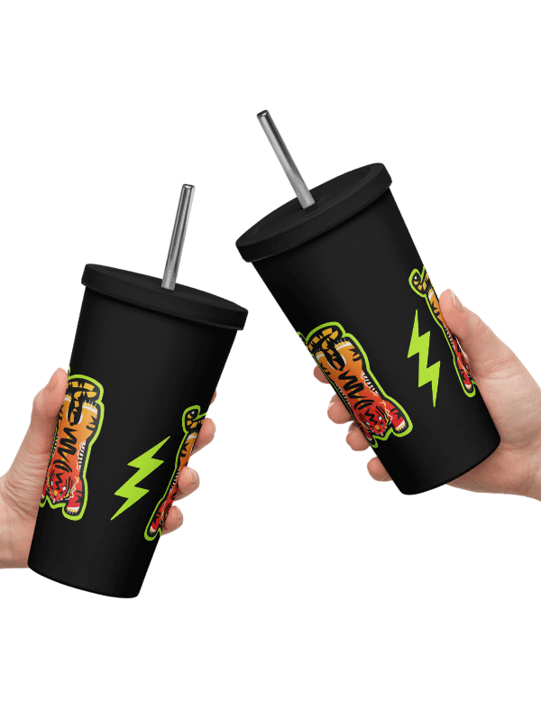 Lime and Red Tiger - Tumbler in Black product image (1)