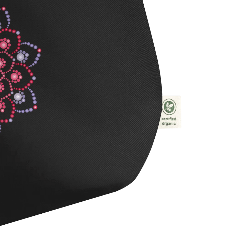 Purple and Pink Dot Mandala Organic Cotton Tote Bag product image (6)